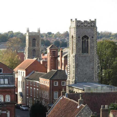 St George Colegate and St Michael Coslany taken from St Clement